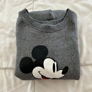Share Mickey Mouse Classic Disneyland Crewneck Sweatshirt Gray Unisex Adult Size